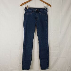 & Denim Womens Blue Regular‎ Waist Ankle Length Denim Skinny Jeans Size 25